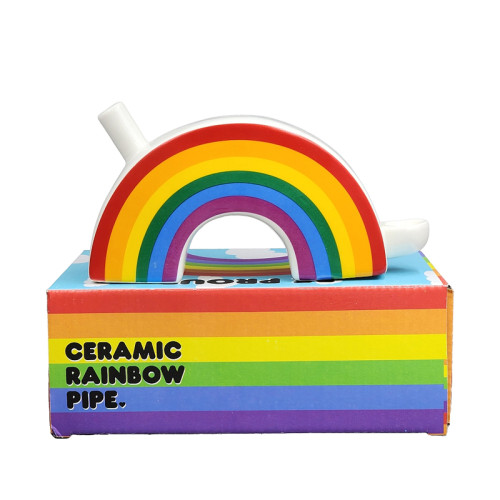 6 INCH RAINBOW CERAMIC WATER PIPE 352GM